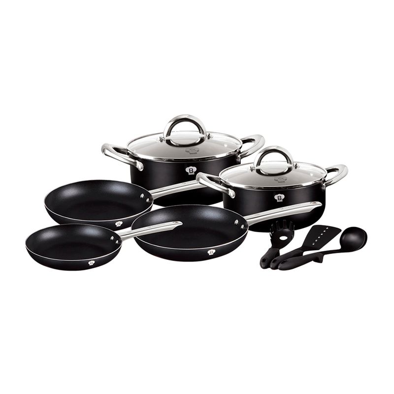 BLAUMANN - bateria de cocina 10 piezas black line