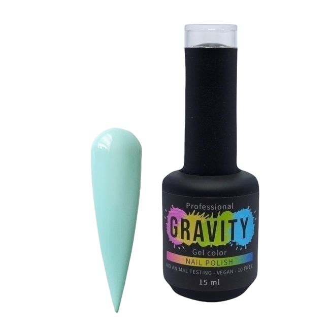 GRAVITY - Verde Agua Pastel Esmalte Permanente Profesional 15ml 076.