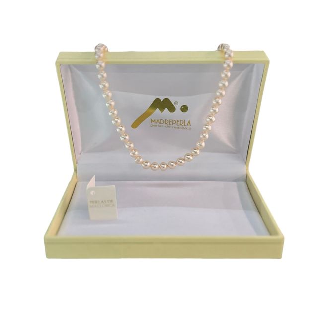 MALLORCA - Set Collar de Perlas 40cm mas Pulsera 19 cm  Mallorca Enchapado en Oro