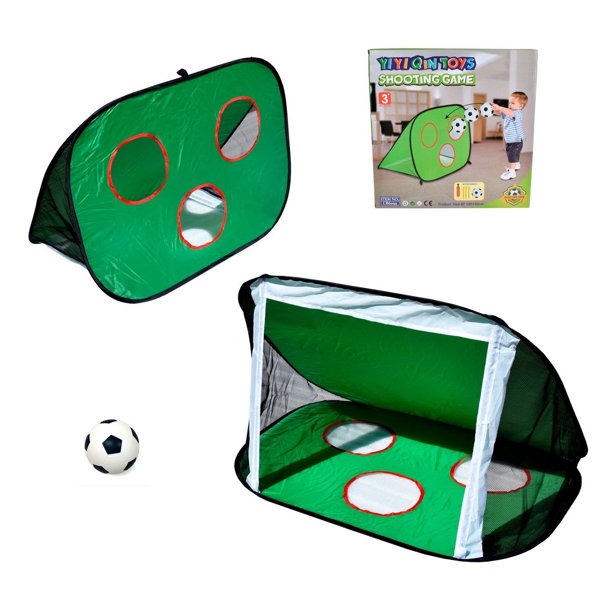 ANSALDO - Arco De Futbol 3 En 1 De 85 X 65 Cm