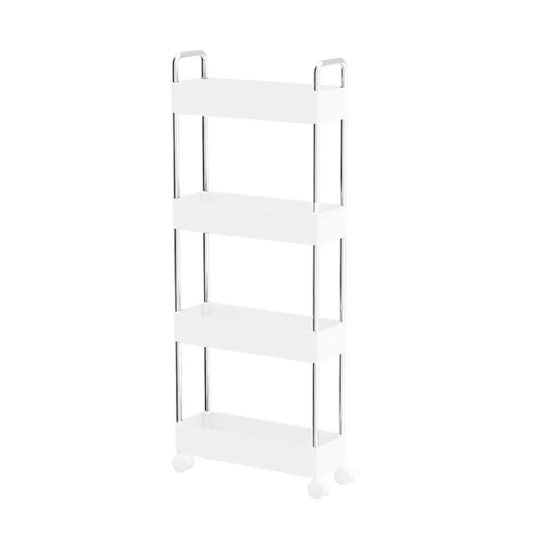 SANTU HOME & DECO - Carro Organizador De 4 Repisas Multiuso Con Ruedas