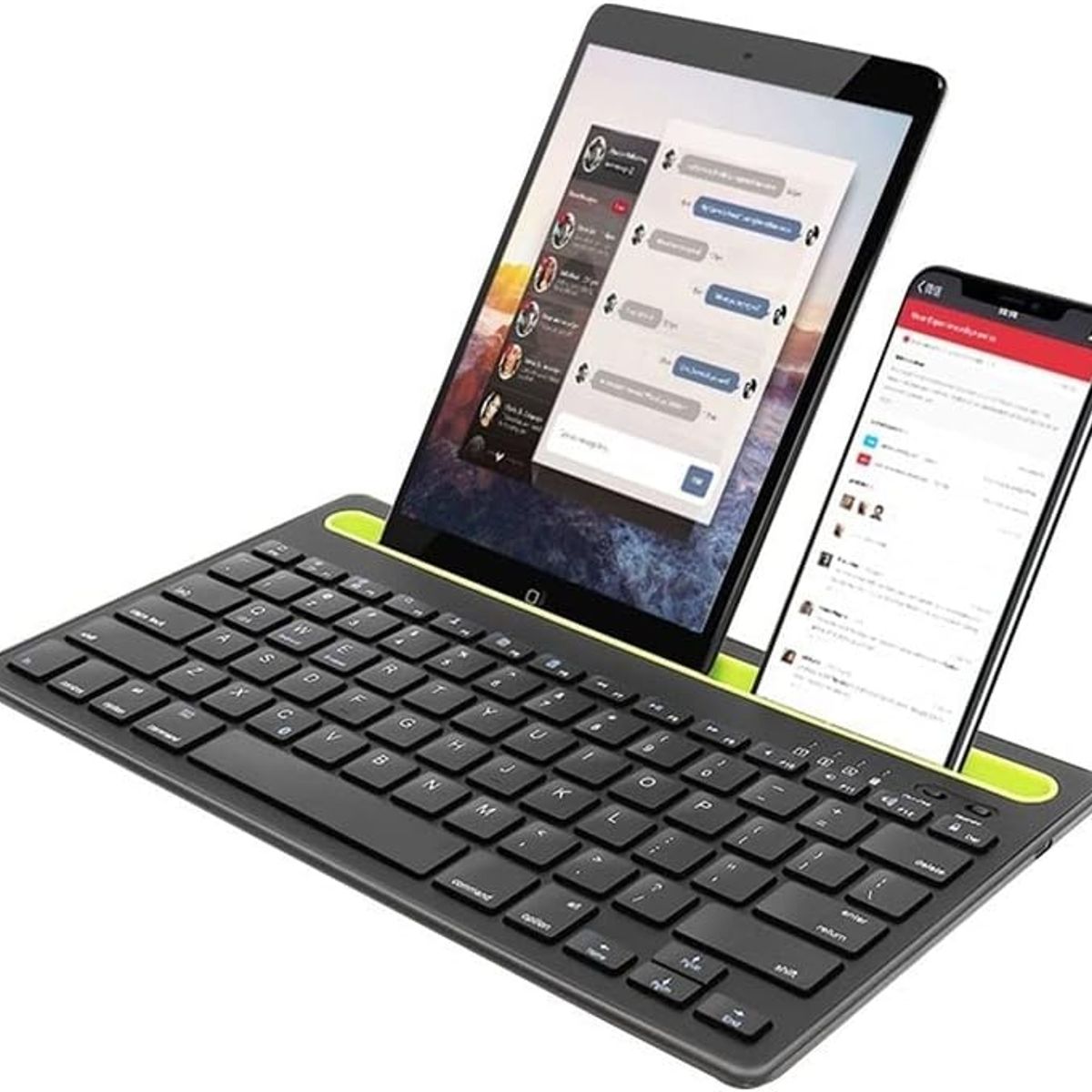 GENERICO - Teclado Recargable Bluetooth Con Soporte Para Tablet Celular