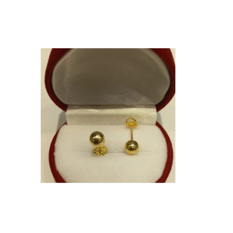 GENERICO - Aros oro 18 ktes bolitas.