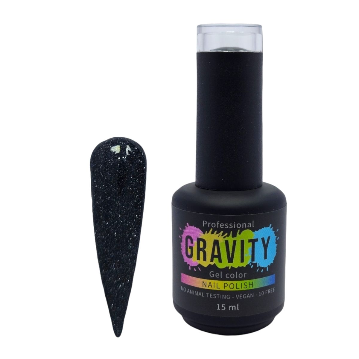 GRAVITY - Reflective Negro Esmalte Permanente Profesional 15ml 056.