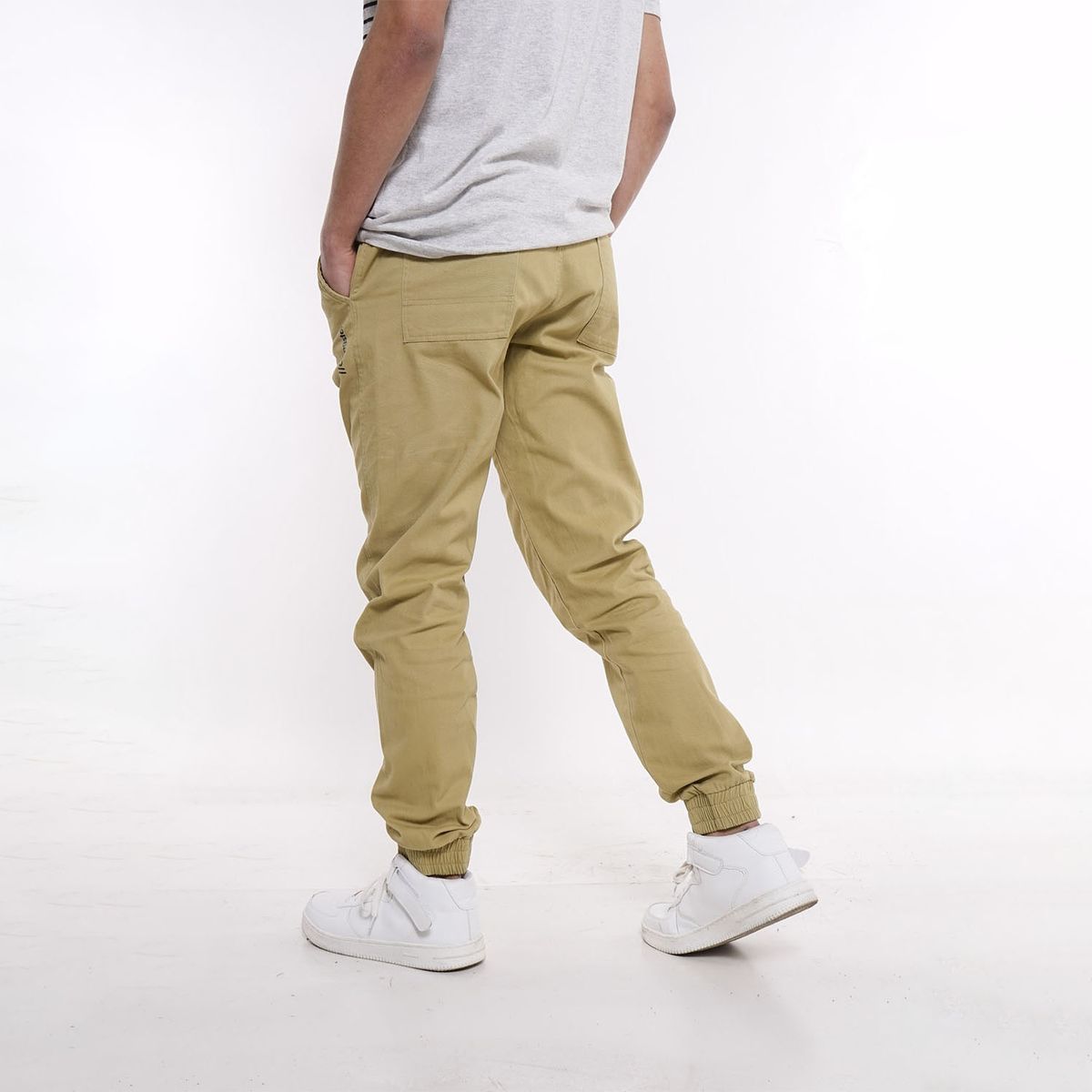 GANGSTER - Pantalon Jogger Canvas Over Kaki Gangster