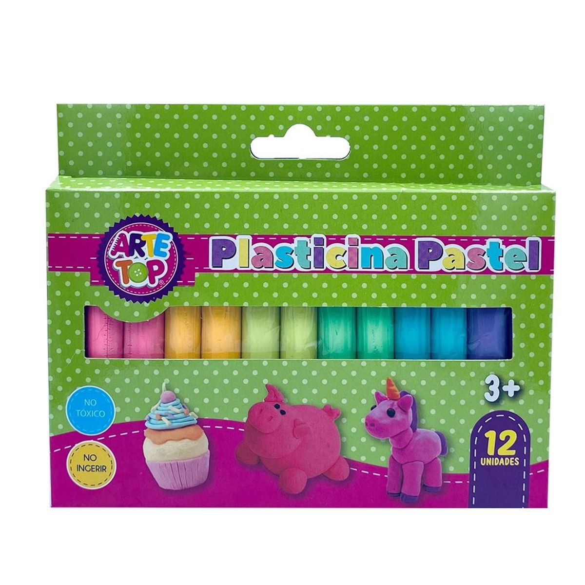 GENERICO - Set Plasticinas pastel redonda 12 unidades