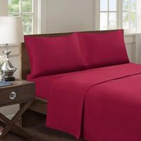 Juego de Sábana 2 Plazas 144 Hilos Color Burdeos GS005