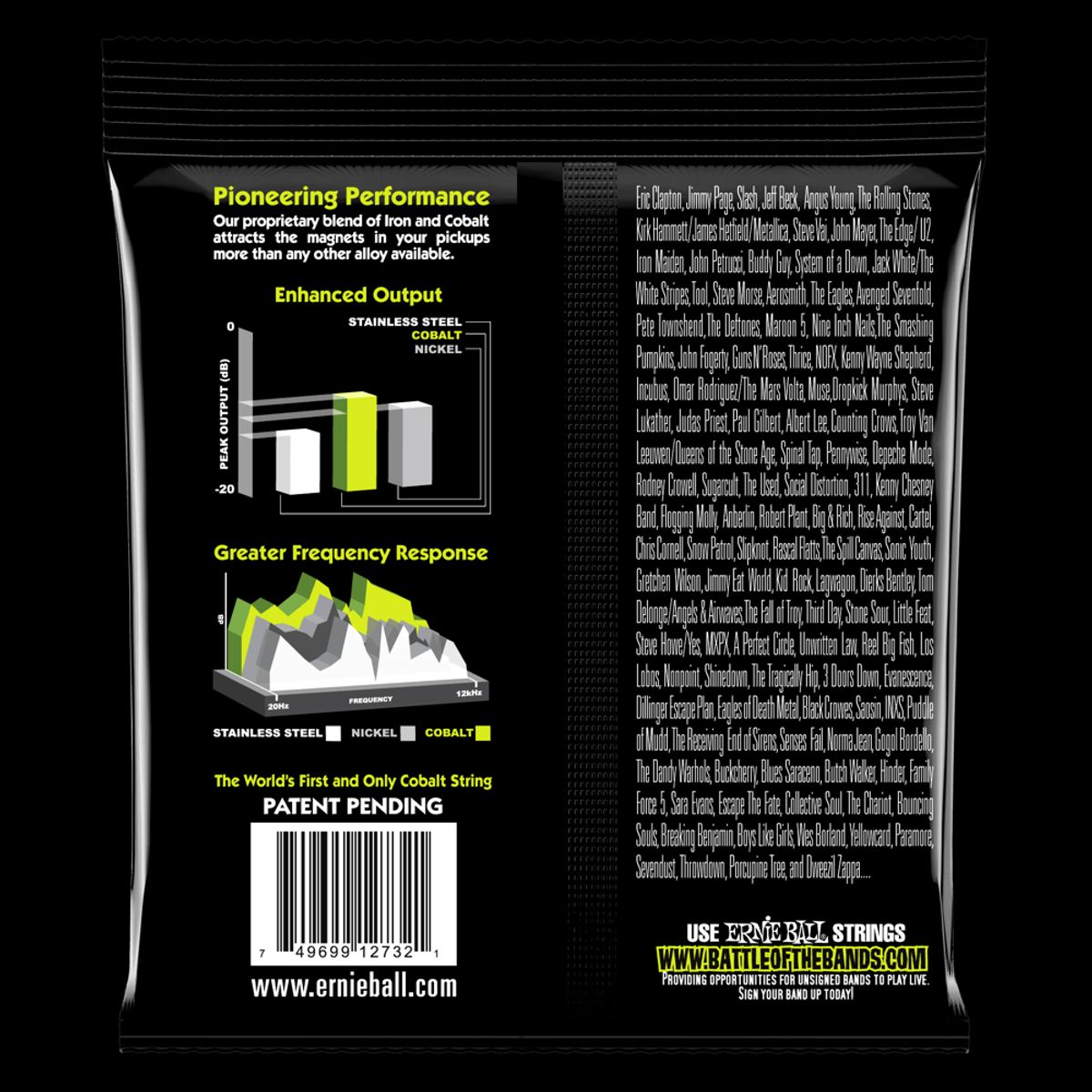 ERNIE BALL - Cuerdas Bajo Eléctrico Slinky Cobalt 50-105 Ernie Ball 2732