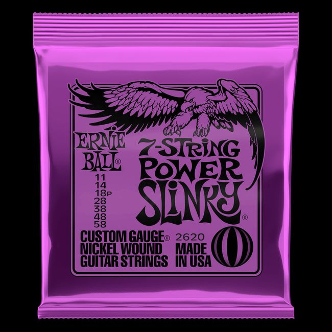 ERNIE BALL - Cuerdas Guitarra Eléctrica de 7 Power Slinky Ernie Ball 11-58 2620