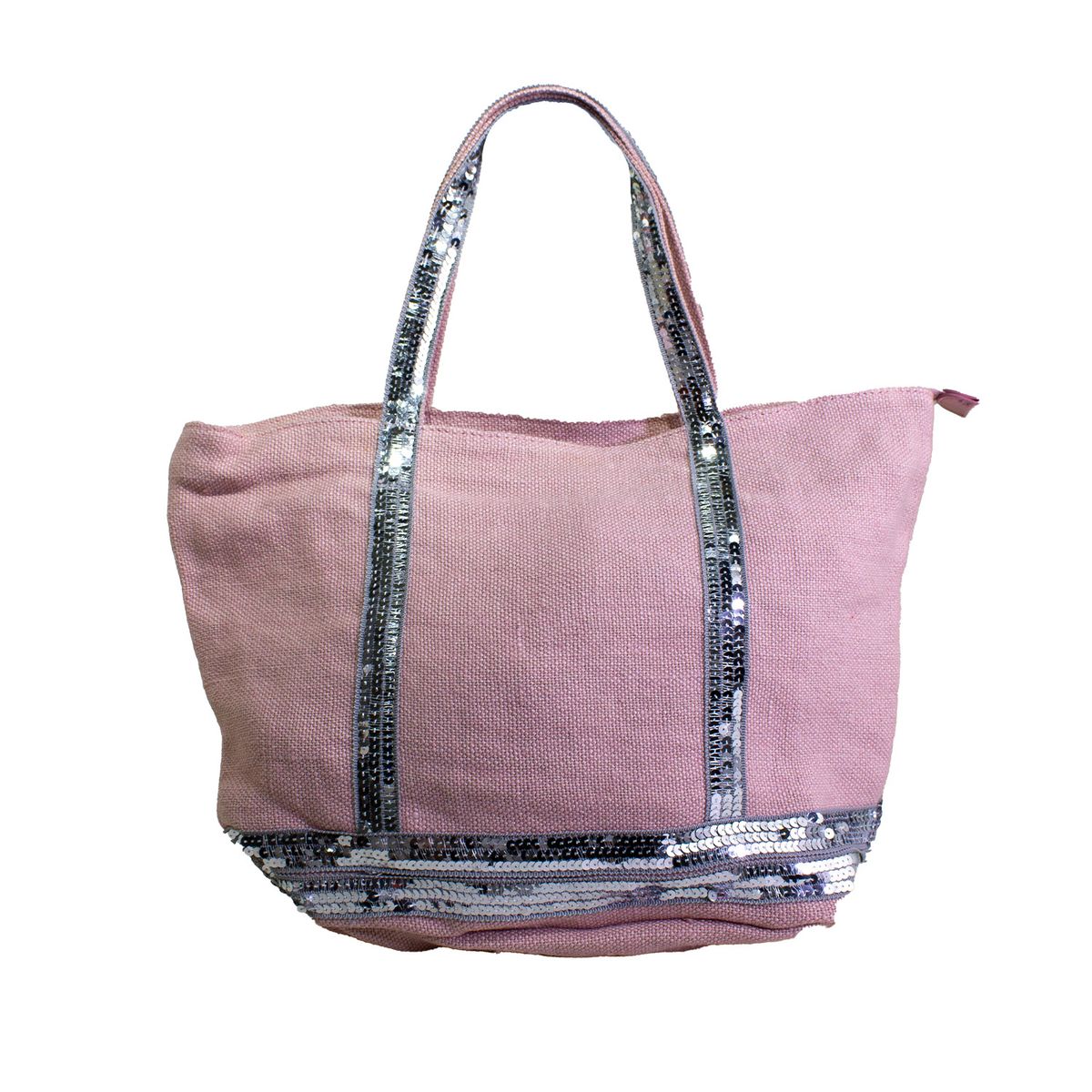 MAILEA - Cartera yute lentejuejas para mujer rosado