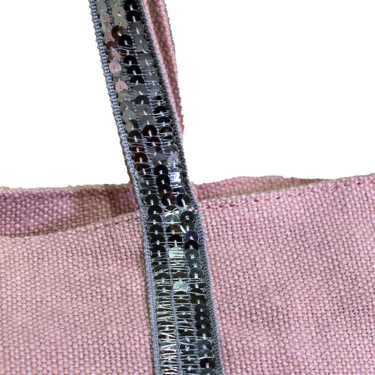 MAILEA - Cartera yute lentejuejas para mujer rosado