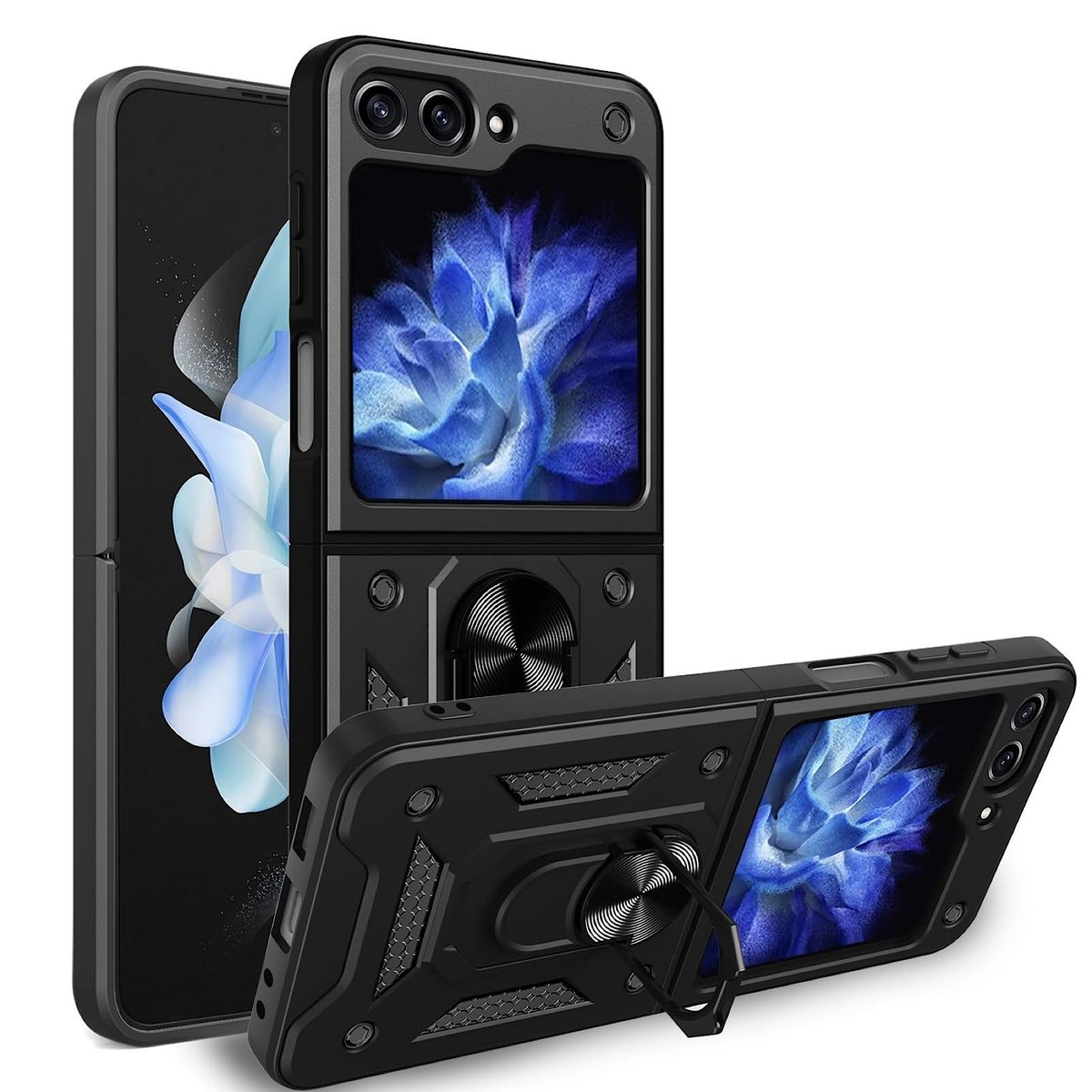 GENERICO - Carcasa Armor Con Anillo Para SamsungZ Flip 5 -Negro