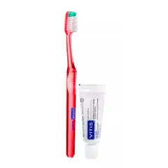 VITIS - Medio Cepillo Dental + Mini Pasta 15 ML.