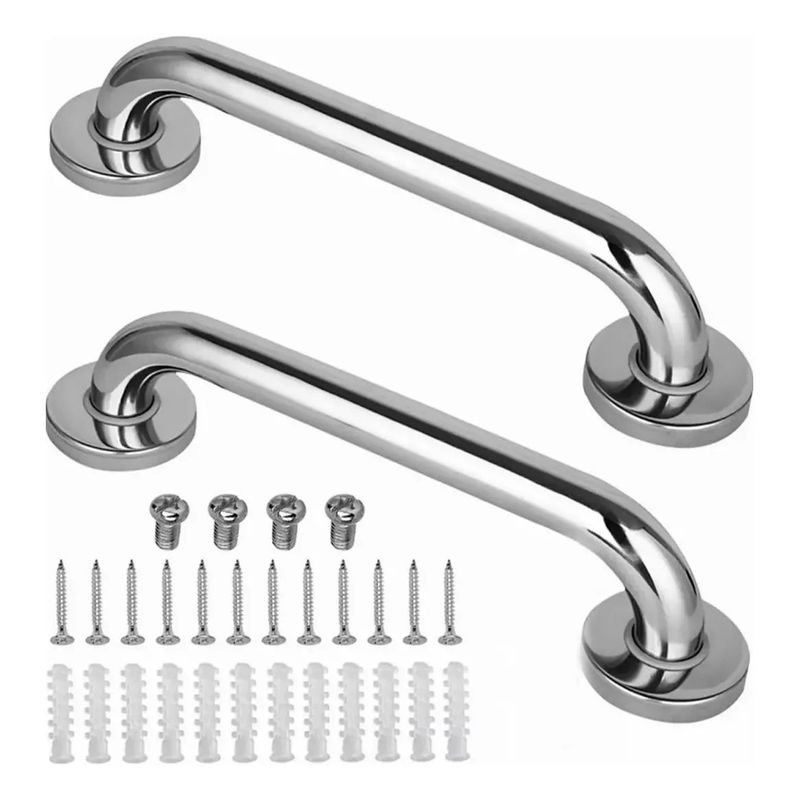 KUANGYE - 2 Barras De Seguridad Apoyo 40 Cm Pasamanos Acero Inoxidable