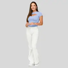 TRUCCOS JEANS - Jeans Blanco Mujer Semi Campana Push Up - T22090453