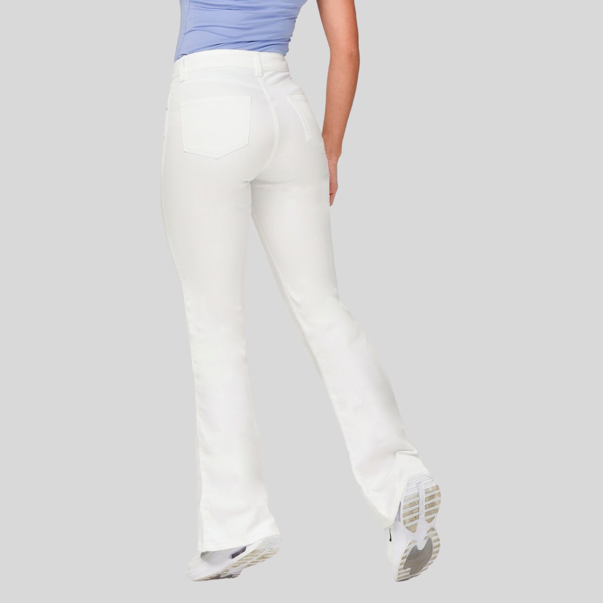 TRUCCOS JEANS - Jeans Colombiano Mujer Bota Semi Campana Blanco  No Transparenta T22090453