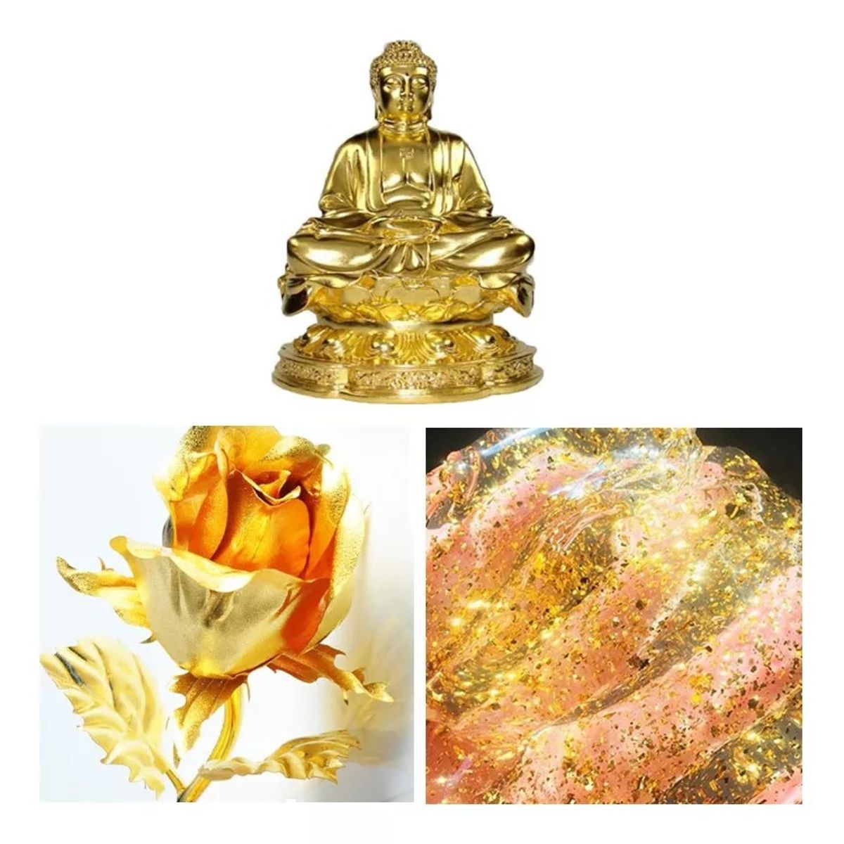 GENERICO - Escamas En Hoja Oro Plata Cobre Flake Foil Purpurina Uñas.