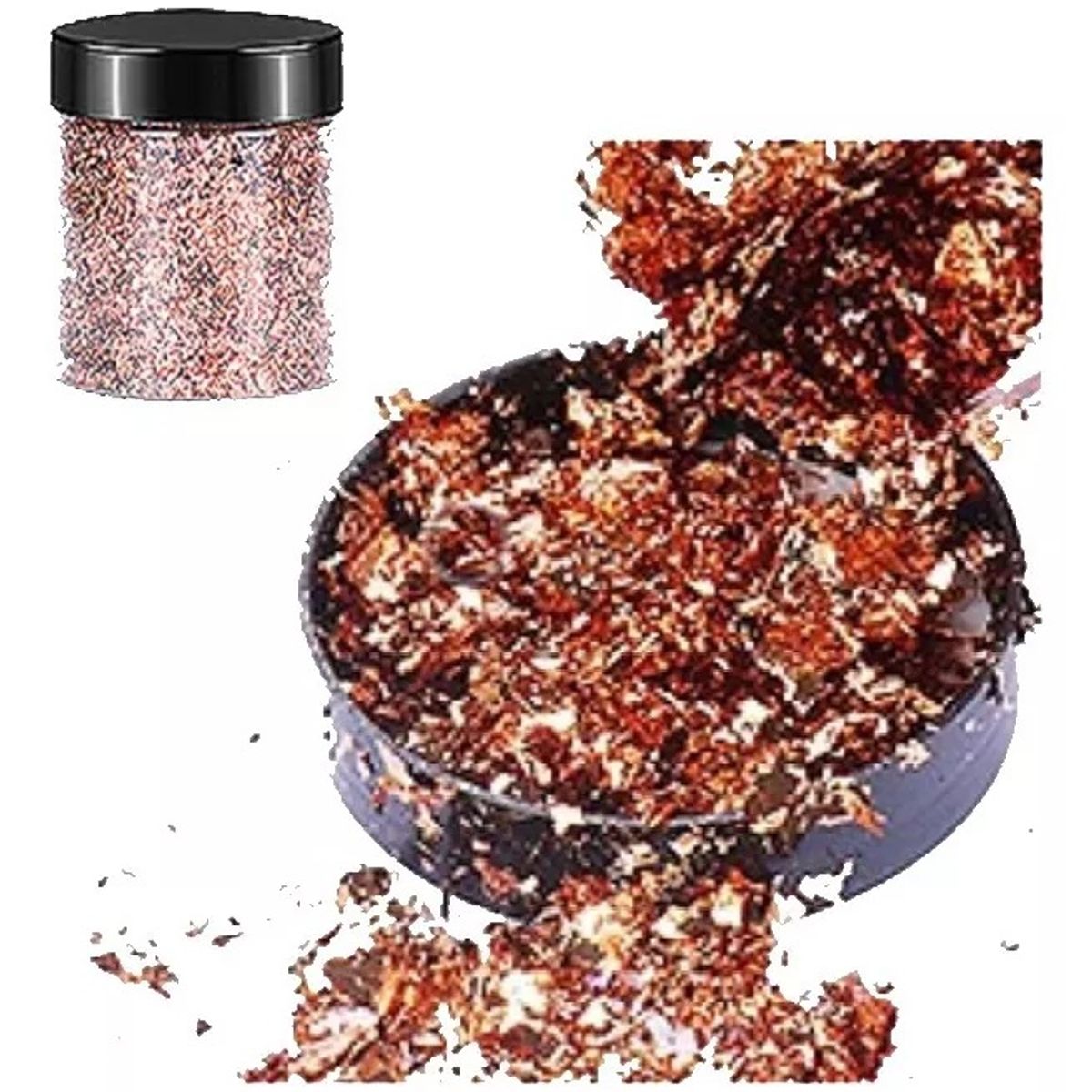 GENERICO - Escamas En Hoja Cobre Foil Papel Resina Epóxica Flake Uñas.