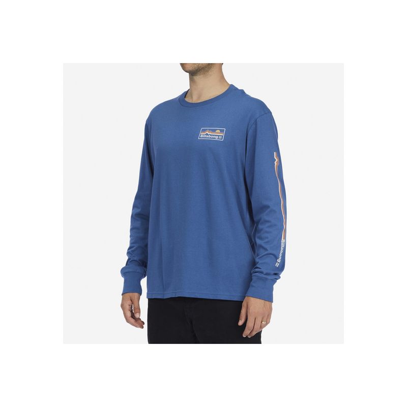 BILLABONG - Polera M/L Range M Tees Azul Hombre BILLABONG