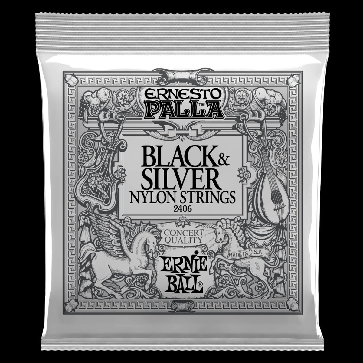 ERNIE BALL - Set Black Nylon Guitarra Clásica Ernesto Palla Ernie Ball