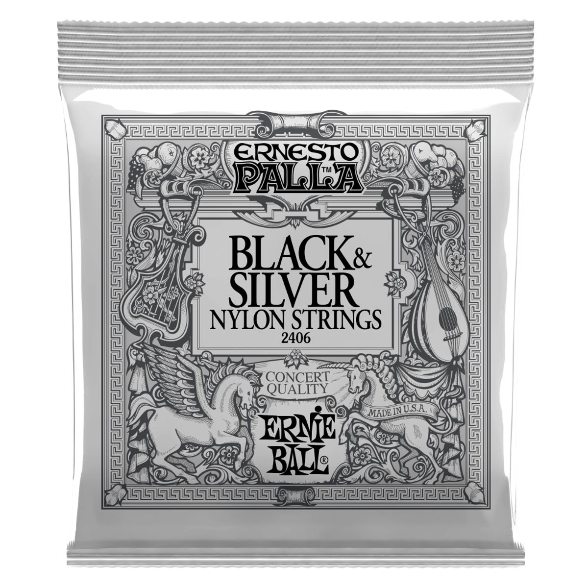 ERNIE BALL - Set Black Nylon Guitarra Clásica Ernesto Palla Ernie Ball
