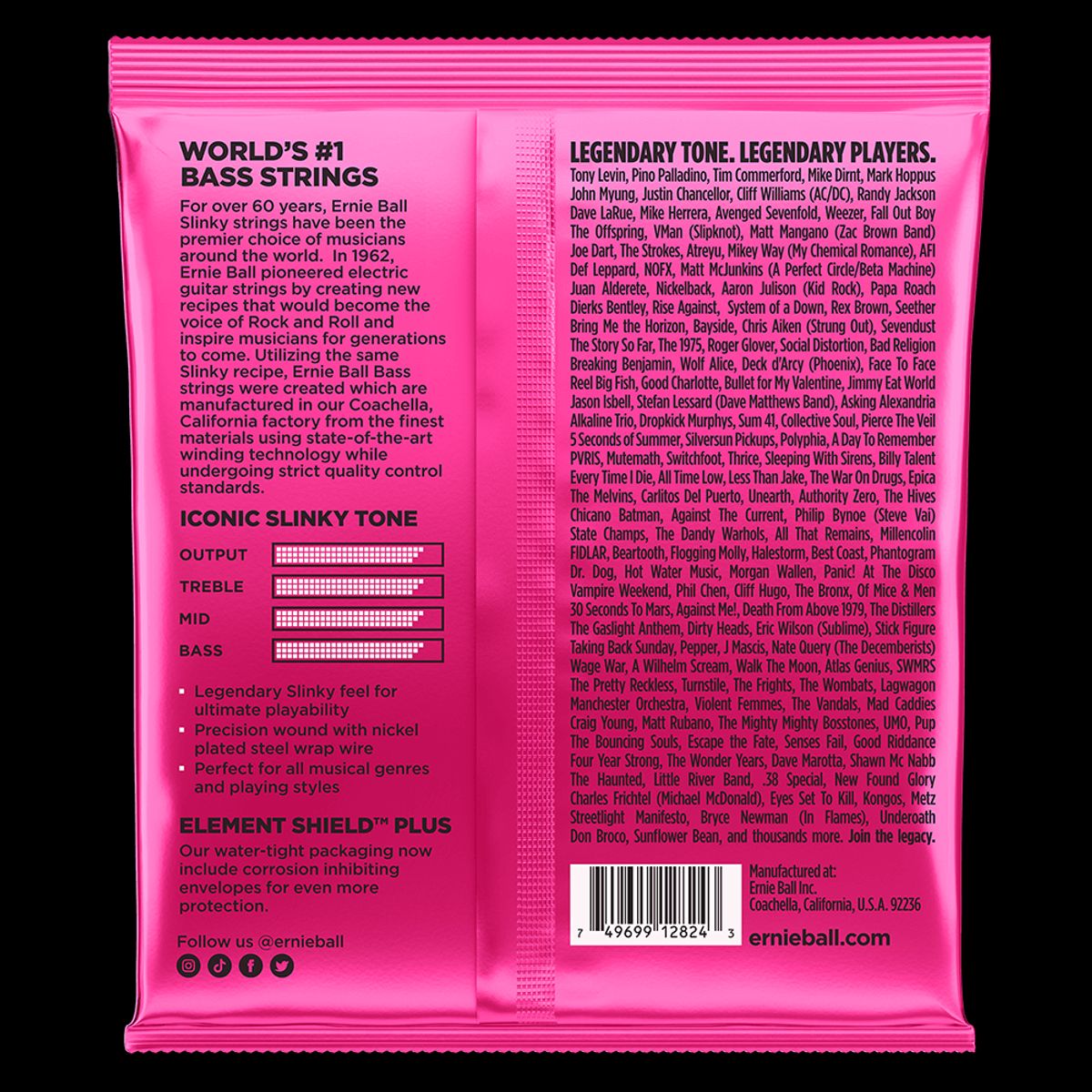 ERNIE BALL - Cuerdas Bajo Eléctrico de 5 Super Slinky 40-125 Ernie Ball 2824
