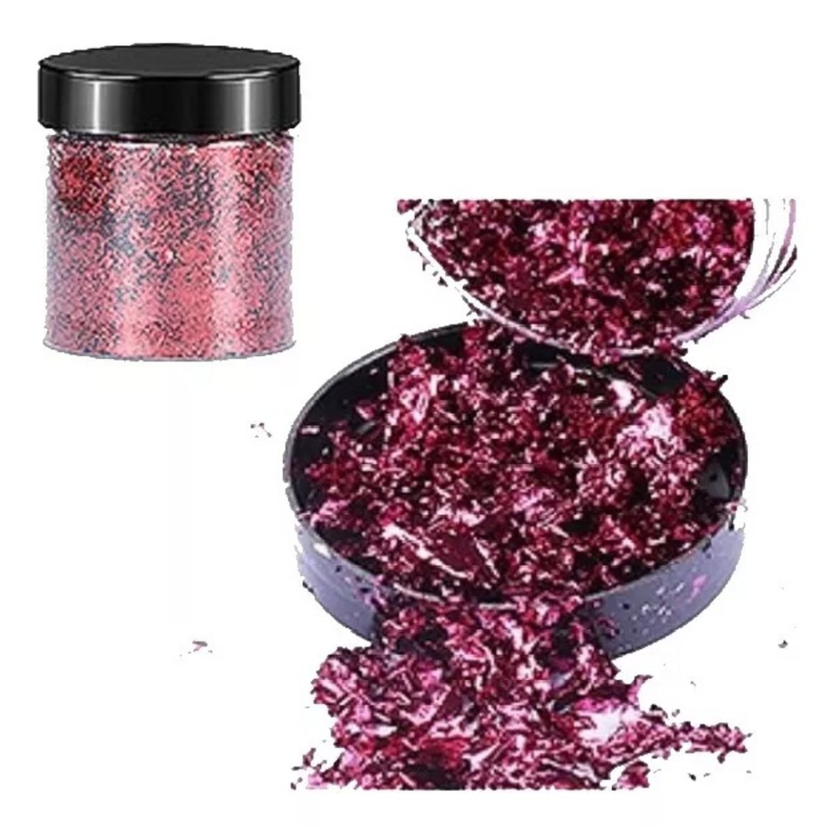 GENERICO - Escamas En Hoja Pink Clara Papel Resina Epóxica Flake