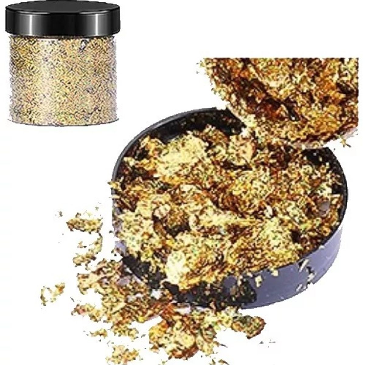 GENERICO - Escamas En Hoja Oro Claro Papel Resina Epóxica Flake Uñas.