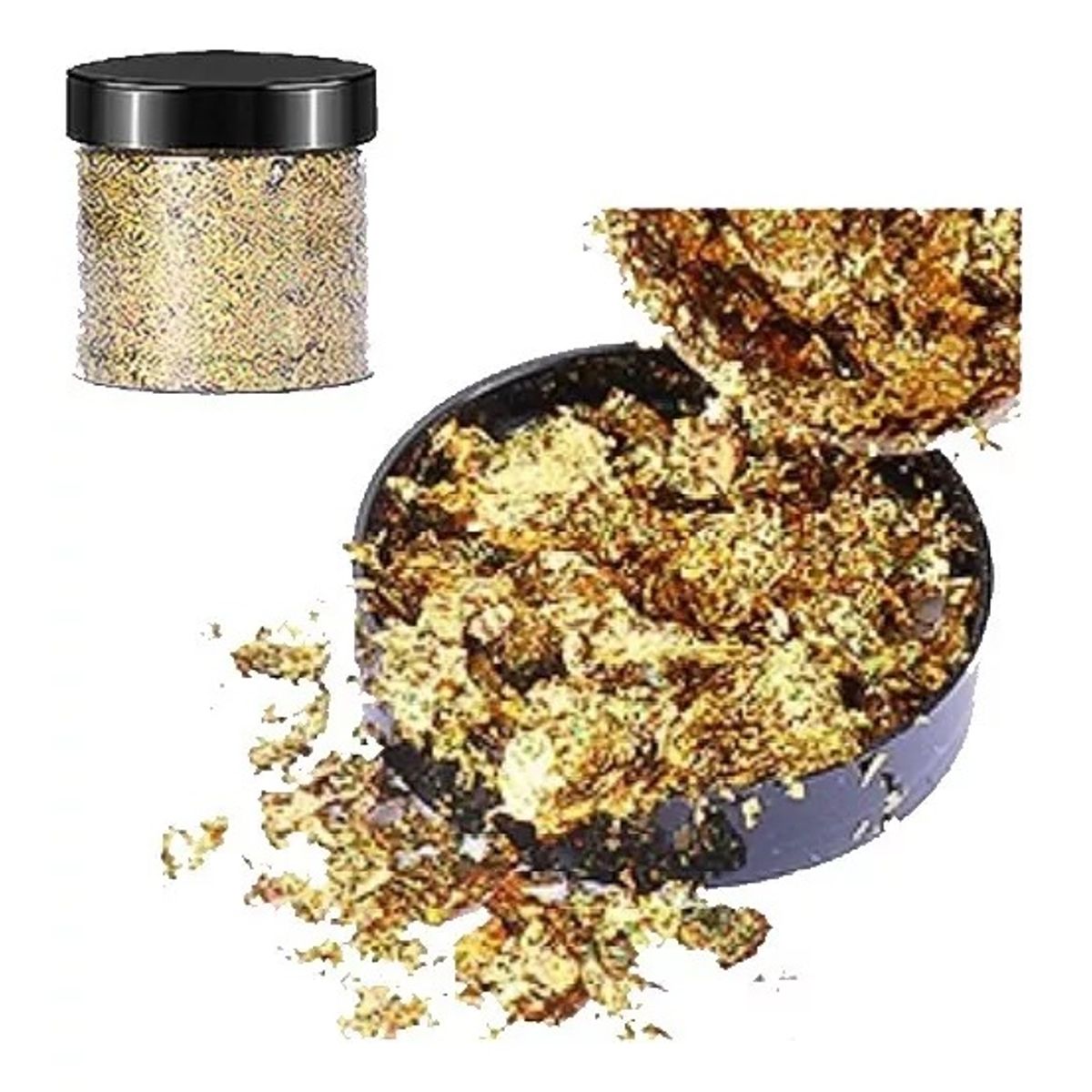 GENERICO - Escamas En Hoja Oro Claro Papel Resina Epóxica Flake Uñas.