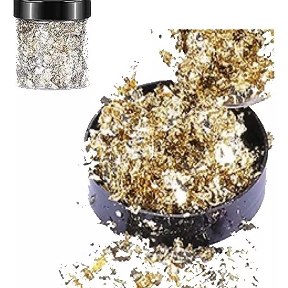 GENERICO - Escamas En Hoja Oro Ch Papel Resina Epóxica Flake Uñas Foil.