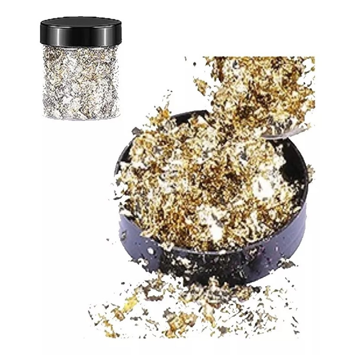 GENERICO - Escamas En Hoja Oro Ch Papel Resina Epóxica Flake Uñas Foil.