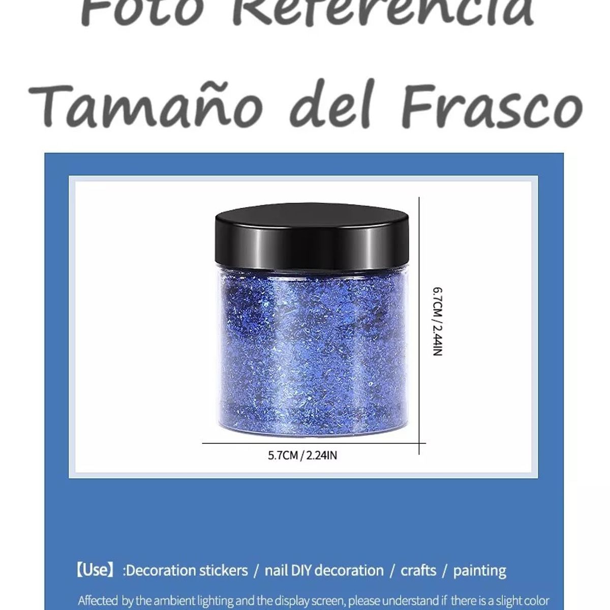 GENERICO - Escamas En Hoja Oro Ch Papel Resina Epóxica Flake Uñas Foil.