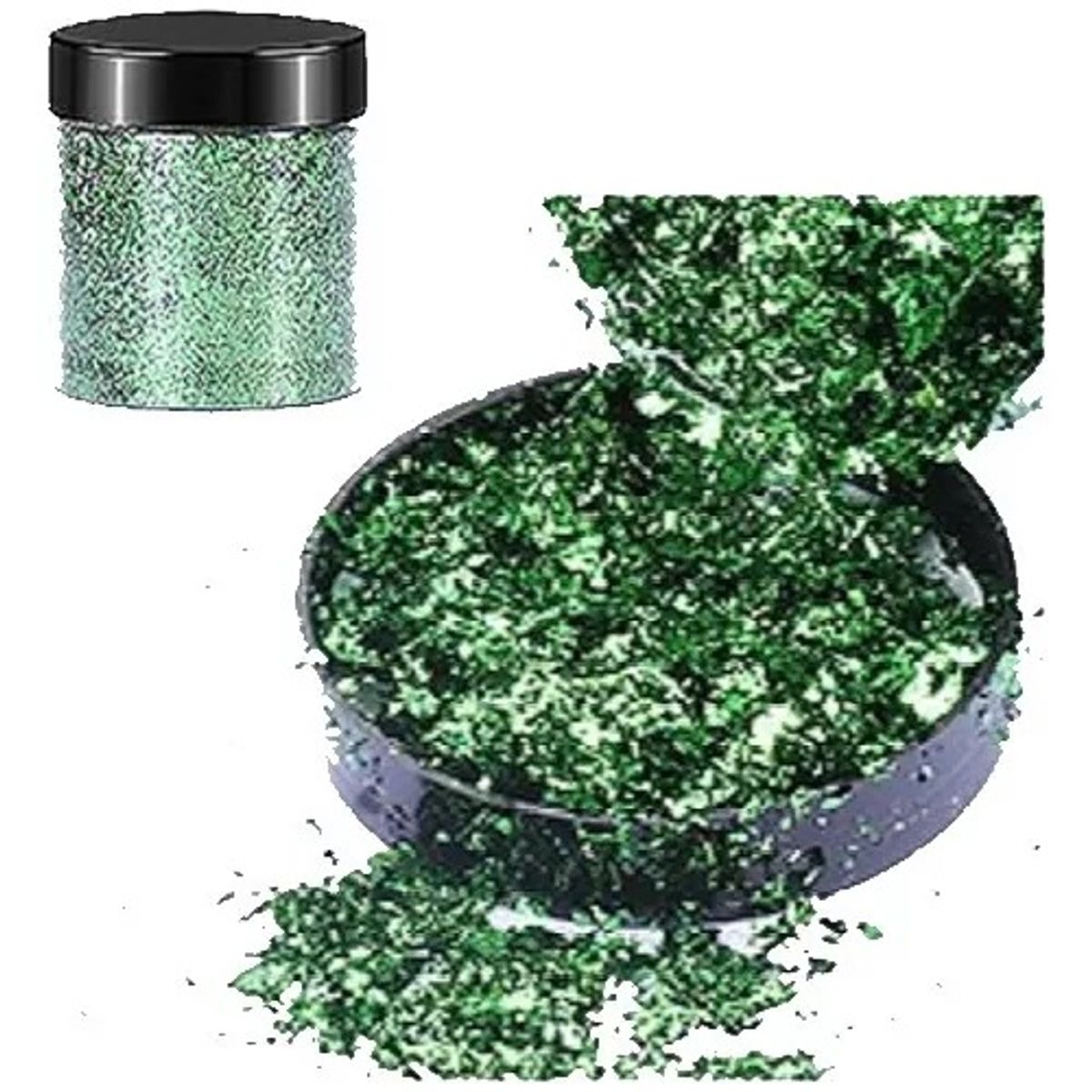 GENERICO - Escamas En Hoja Verde Papel Resina Epóxica Flake Uñas Foil.