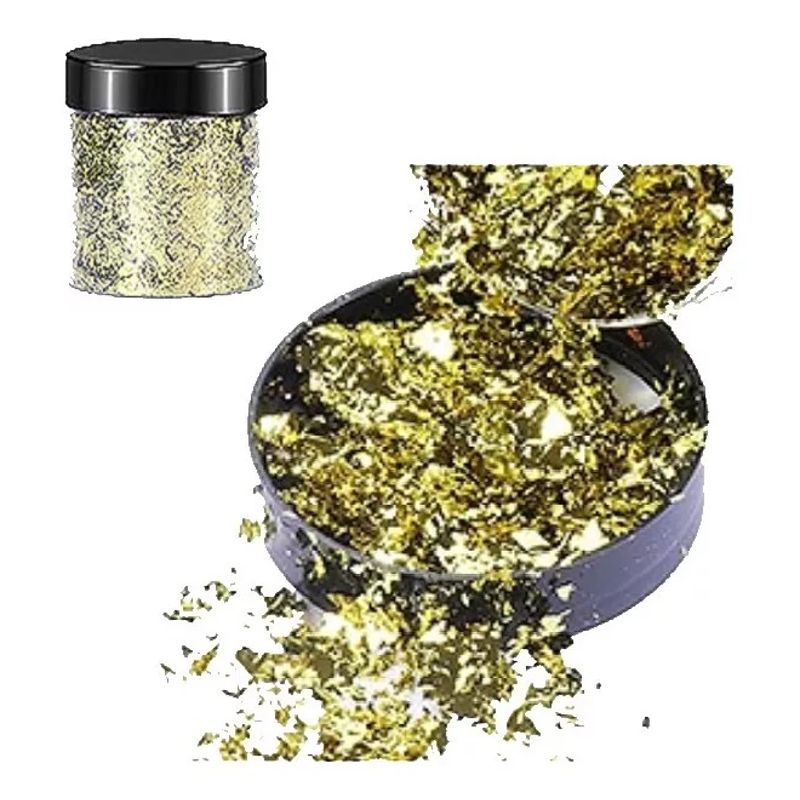 GENERICO - Escamas En Hoja Oro Papel Resina Epóxica Flake Uñas Foil.