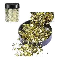 GENERICO - Escamas En Hoja Oro Papel Resina Epóxica Flake Uñas Foil.