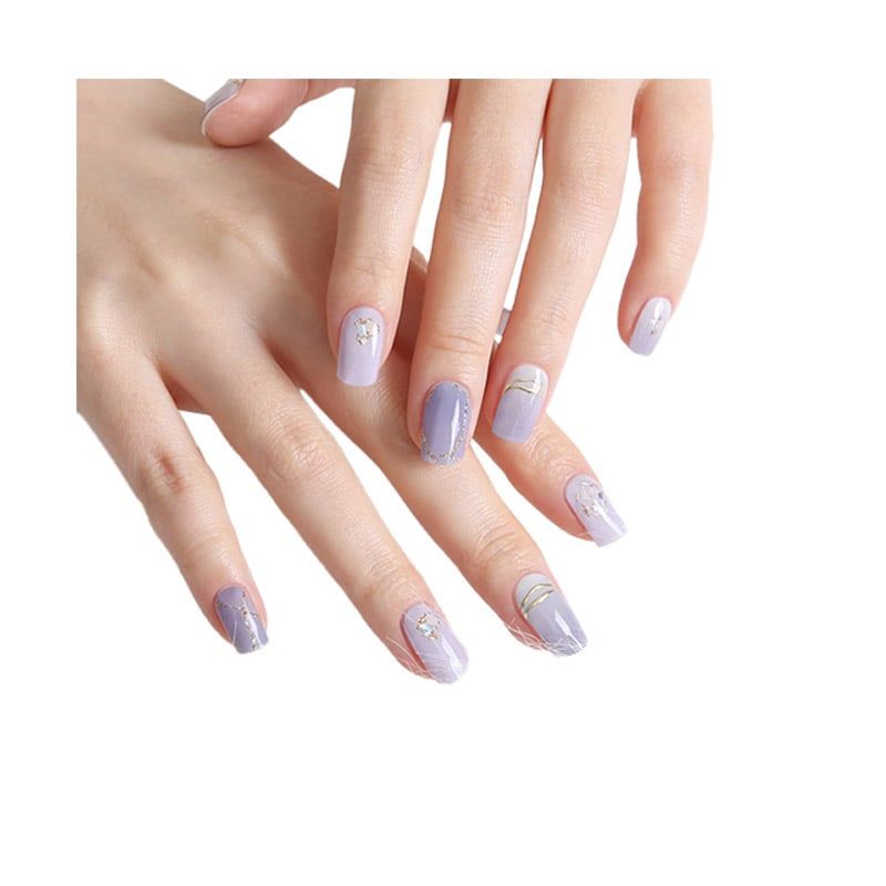 GENERICO - Uñas Sticker Efecto Gel Tiolla Violet Mood.