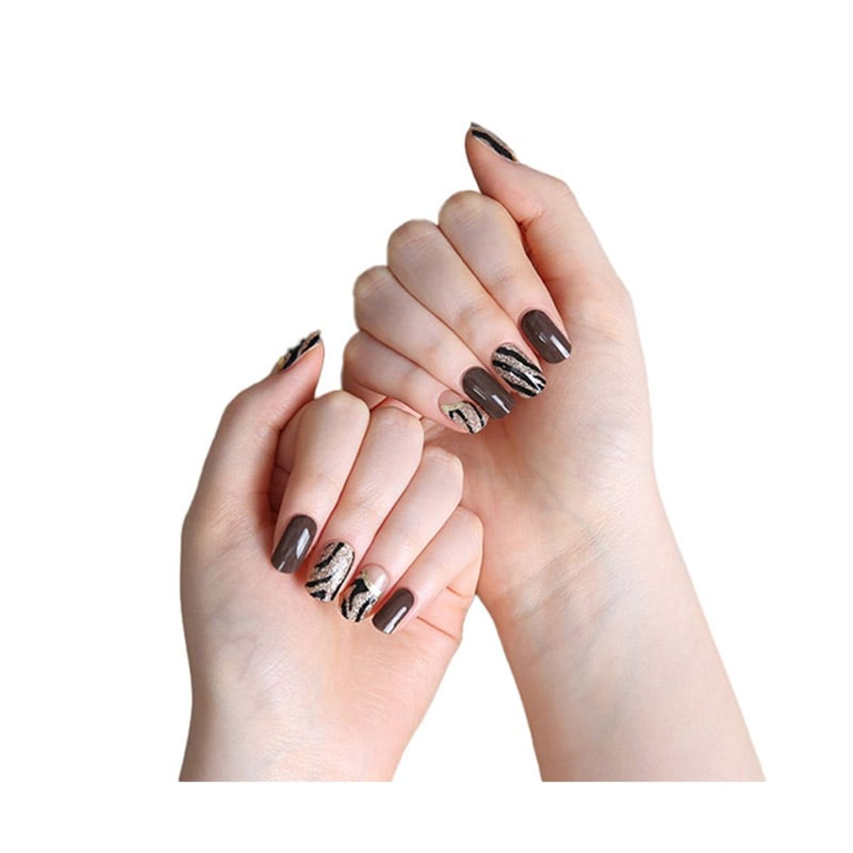 GENERICO - Uñas Sticker Efecto Gel Tiolla Savanna.