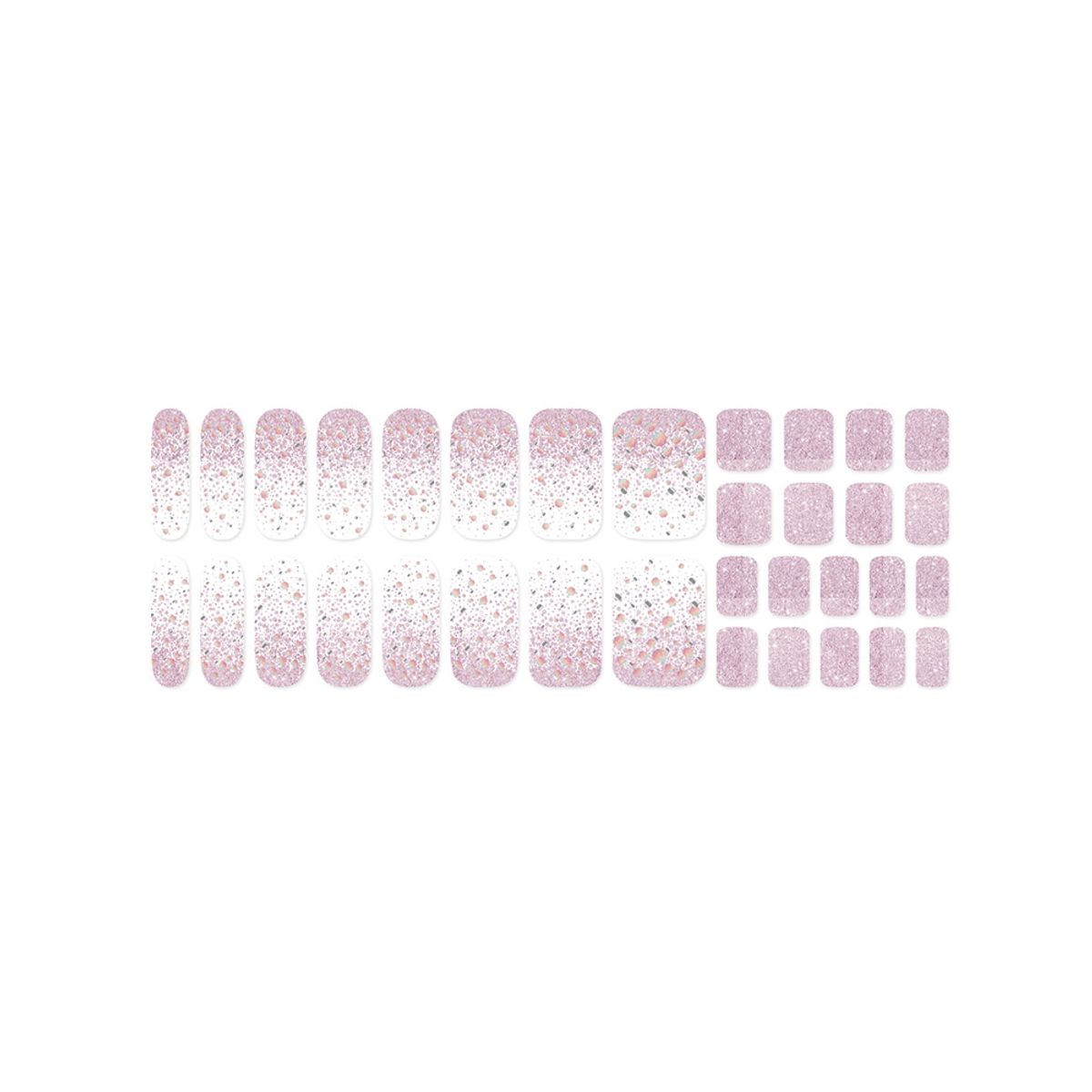 GENERICO - Uñas Sticker Efecto Gel Tiolla Sparkling Purple.