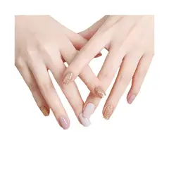GENERICO - Uñas Sticker Efecto Gel Tiolla Modern Beige.