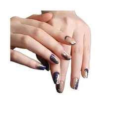 GENERICO - Uñas Sticker Efecto Gel Tiolla Newtro Marble Blue.
