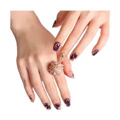 GENERICO - Uñas Sticker Efecto Gel Tiolla Romantic Wine.