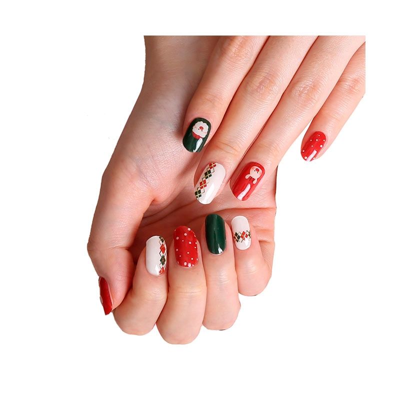 GENERICO - Uñas Sticker Efecto Gel Tiolla Santa & Rudolf.