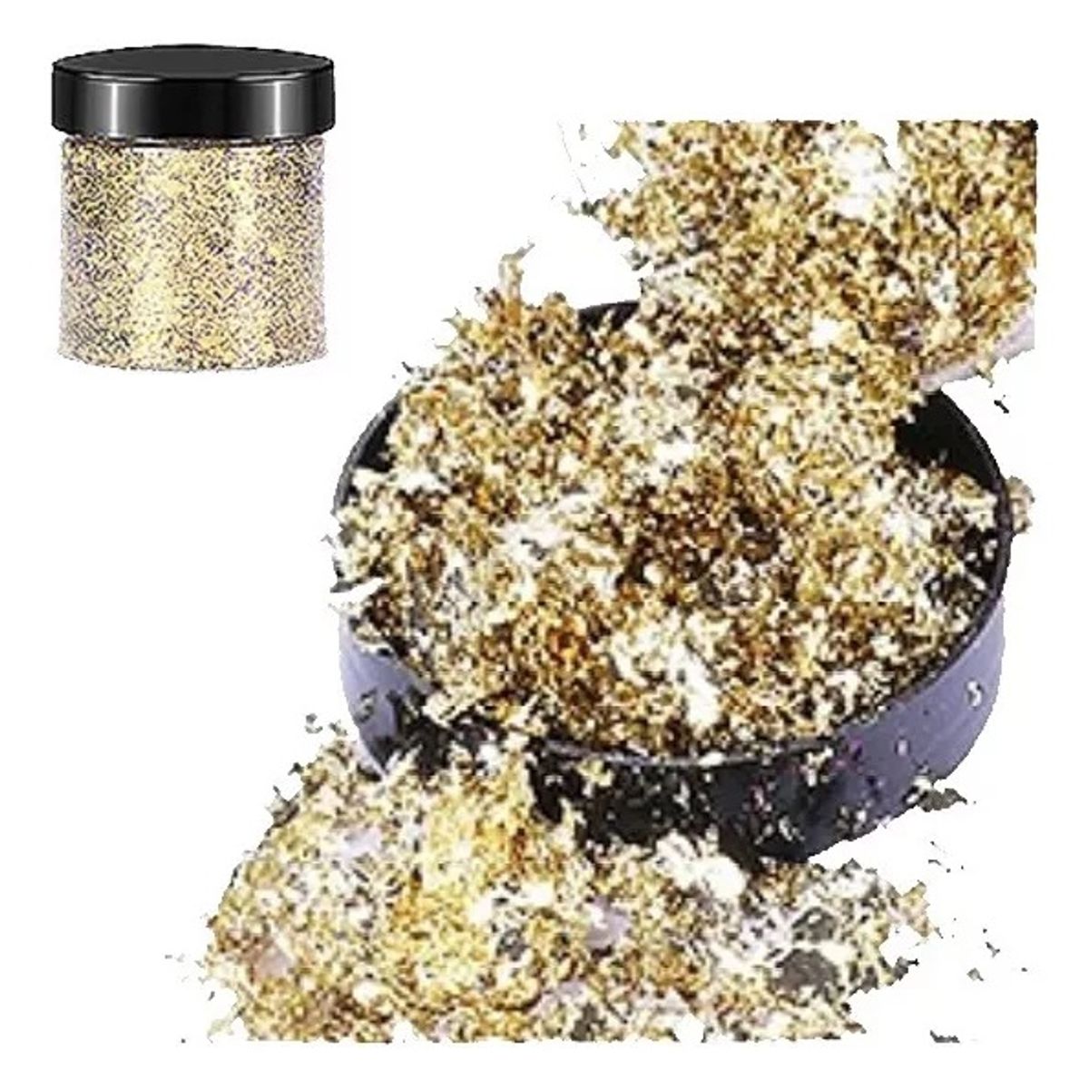 GENERICO - Escamas En Hoja Oro Luz Clara Papel Resina Epóxica Flake.