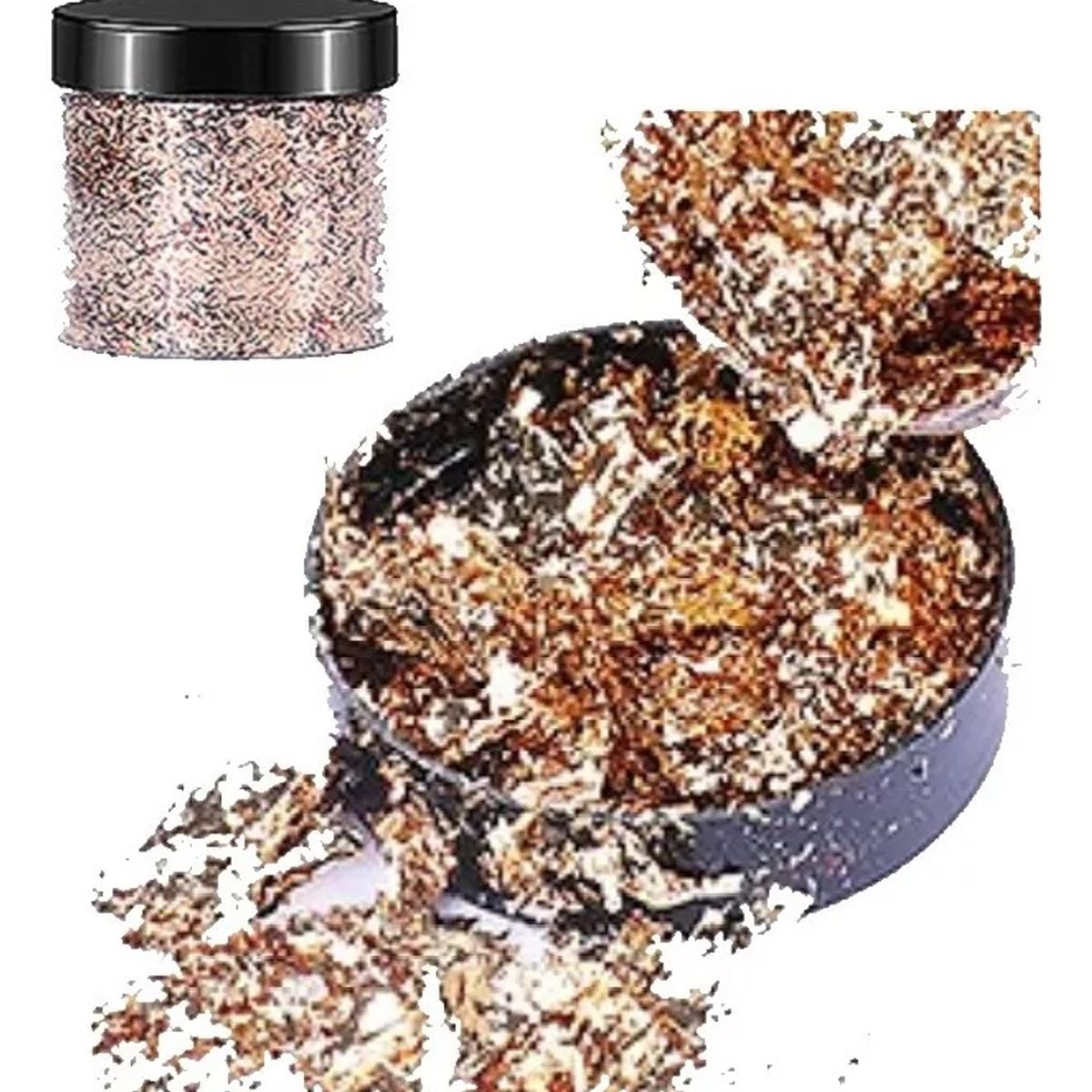 GENERICO - Escamas En Hoja Rose Gold Papel Resina Epóxica Flake Uñas.