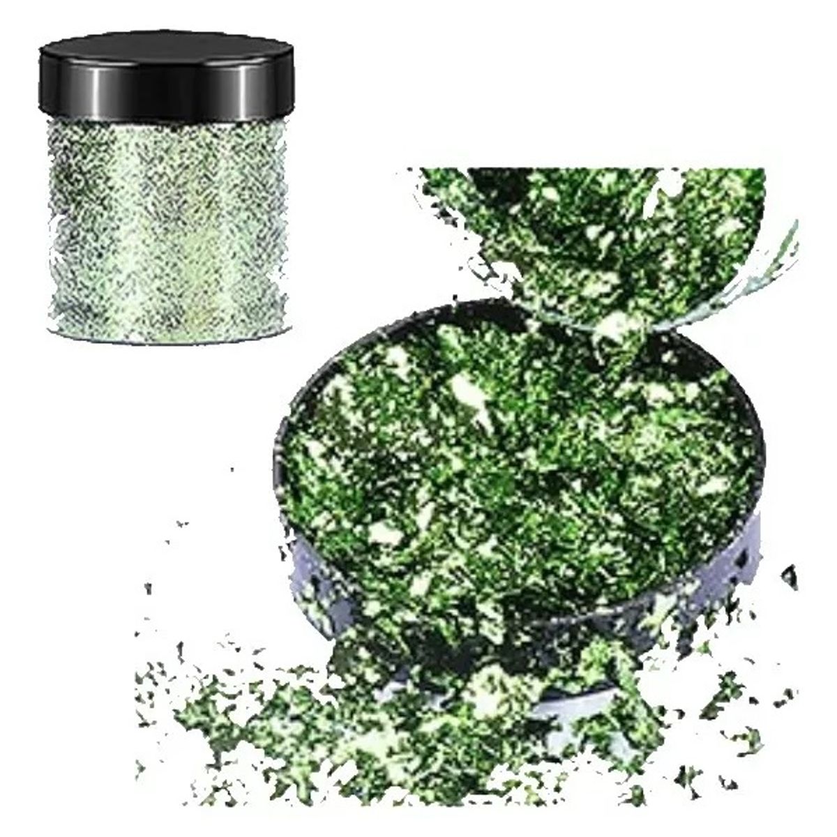GENERICO - Escamas En Hoja Verde Grass Papel Resina Epóxica Flake Uñas.