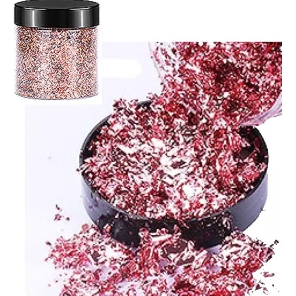 GENERICO - Escamas En Hoja Rosado Claro Papel Resina Epóxica Flake