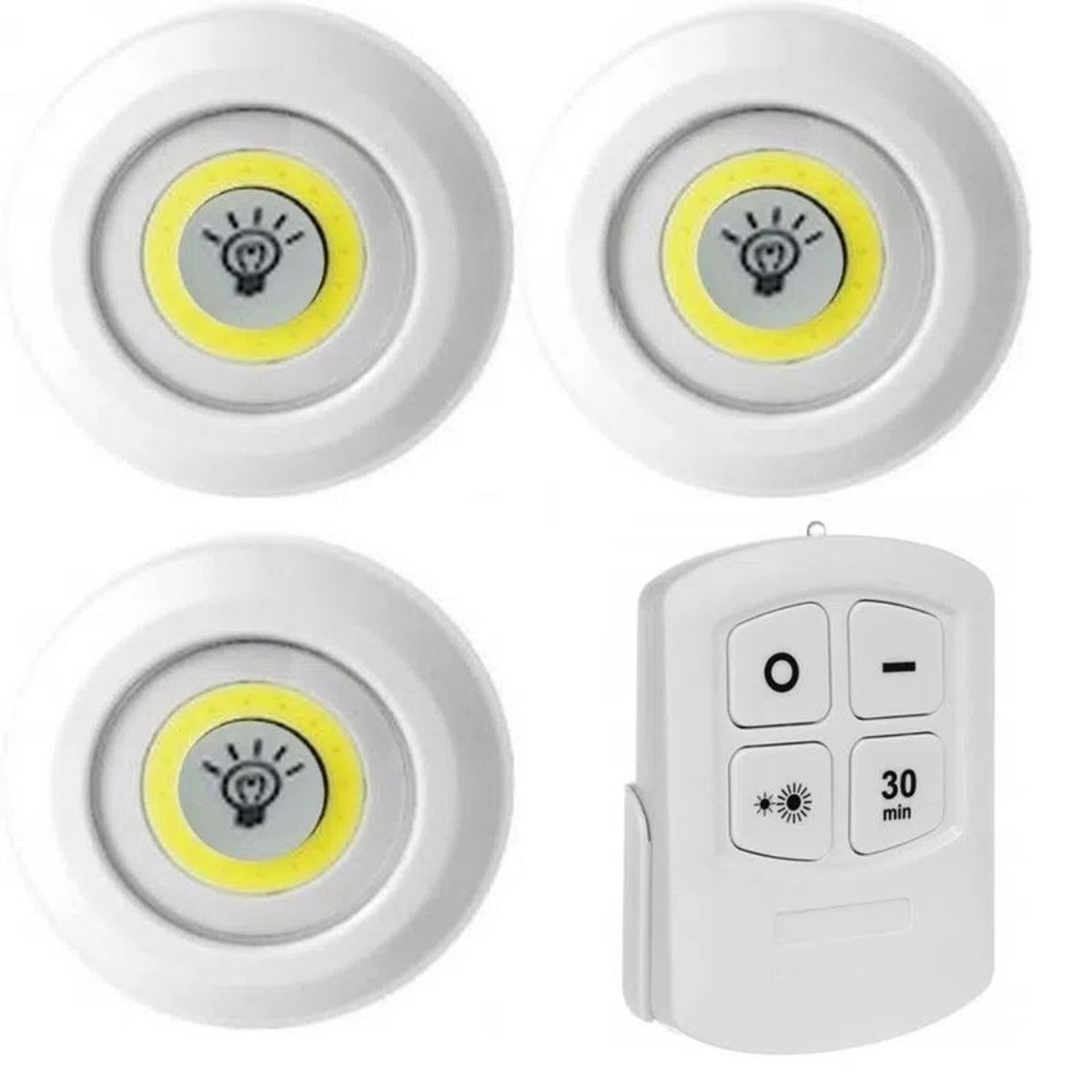 GENERICO - Pack 3 Luces Inalámbricas Led De Emergencia Control Remoto