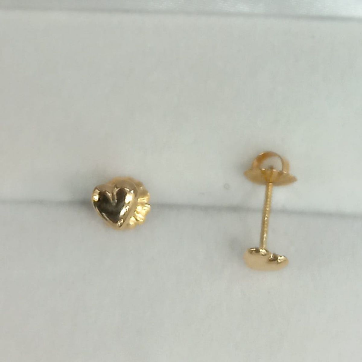GENERICO - Aros oro 18 ktes corazon para bebe