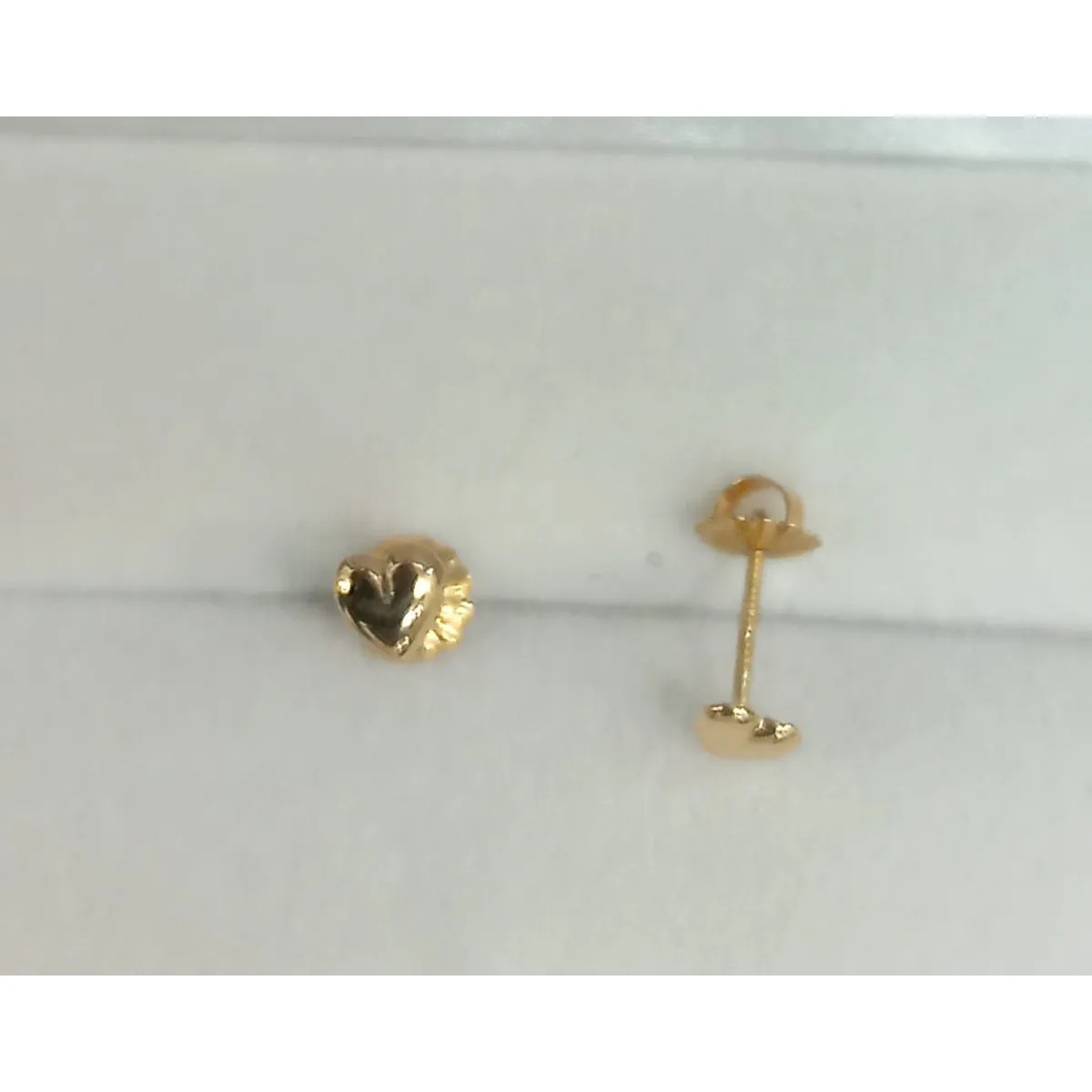 GENERICO - Aros oro 18 ktes corazon para bebe