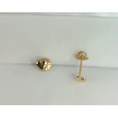 GENERICO - Aros oro 18 ktes corazon para bebe